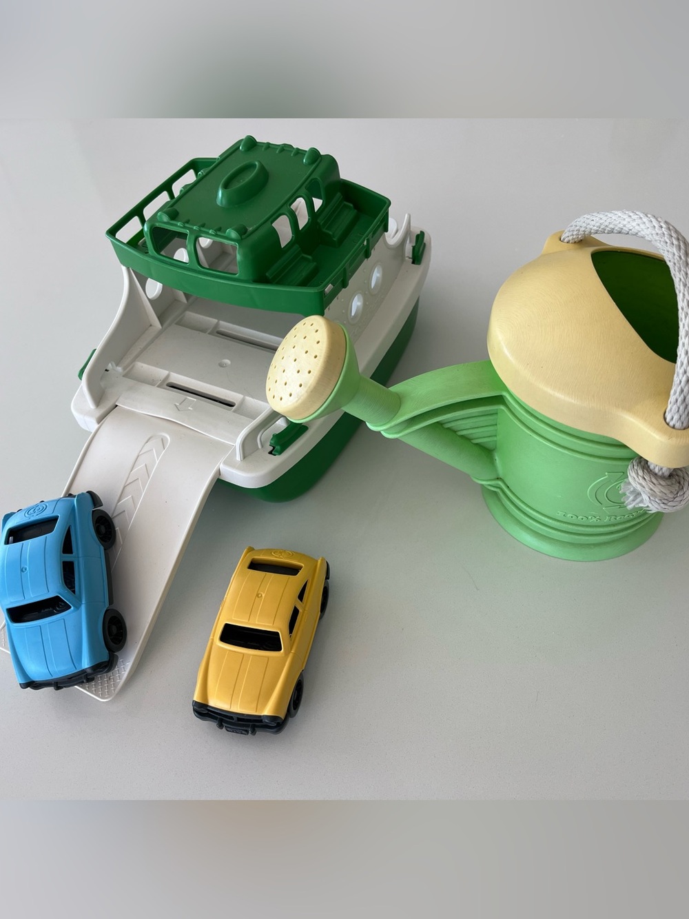 Green Toys Bundle: Watering Can + Ferry Boat & 2 Cars